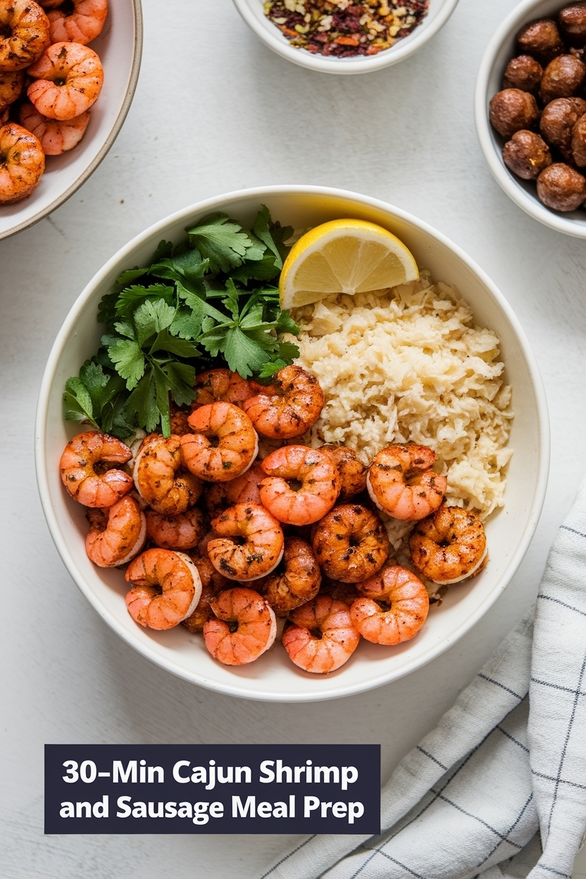 cajun shrimp and sausage meal prep