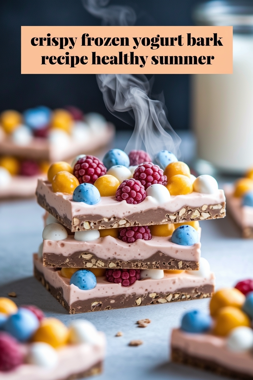 frozen yogurt bark recipe healthy summer