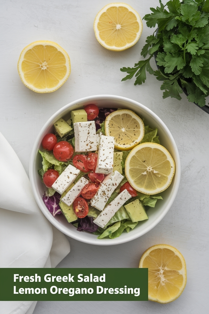 greek salad lemon oregano dressing