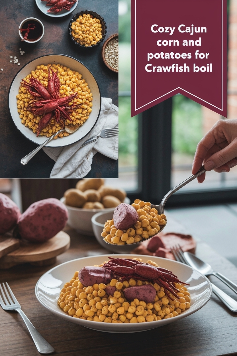 cajun corn and potatoes for crawfish boil