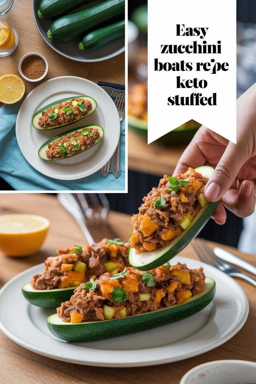 zucchini boats recipe keto stuffed