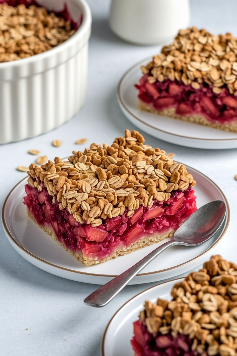 classic rhubarb crisp with oats