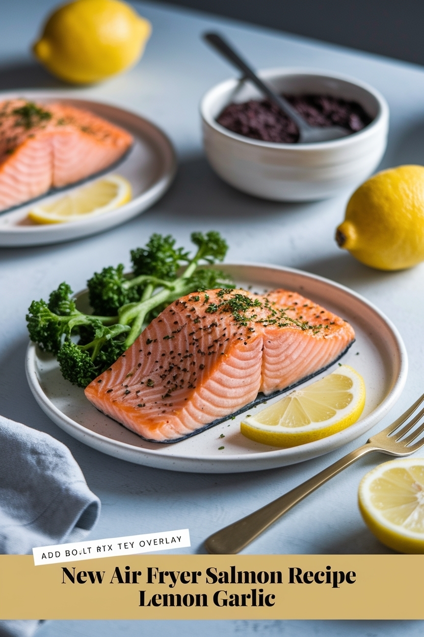air fryer salmon recipe lemon garlic