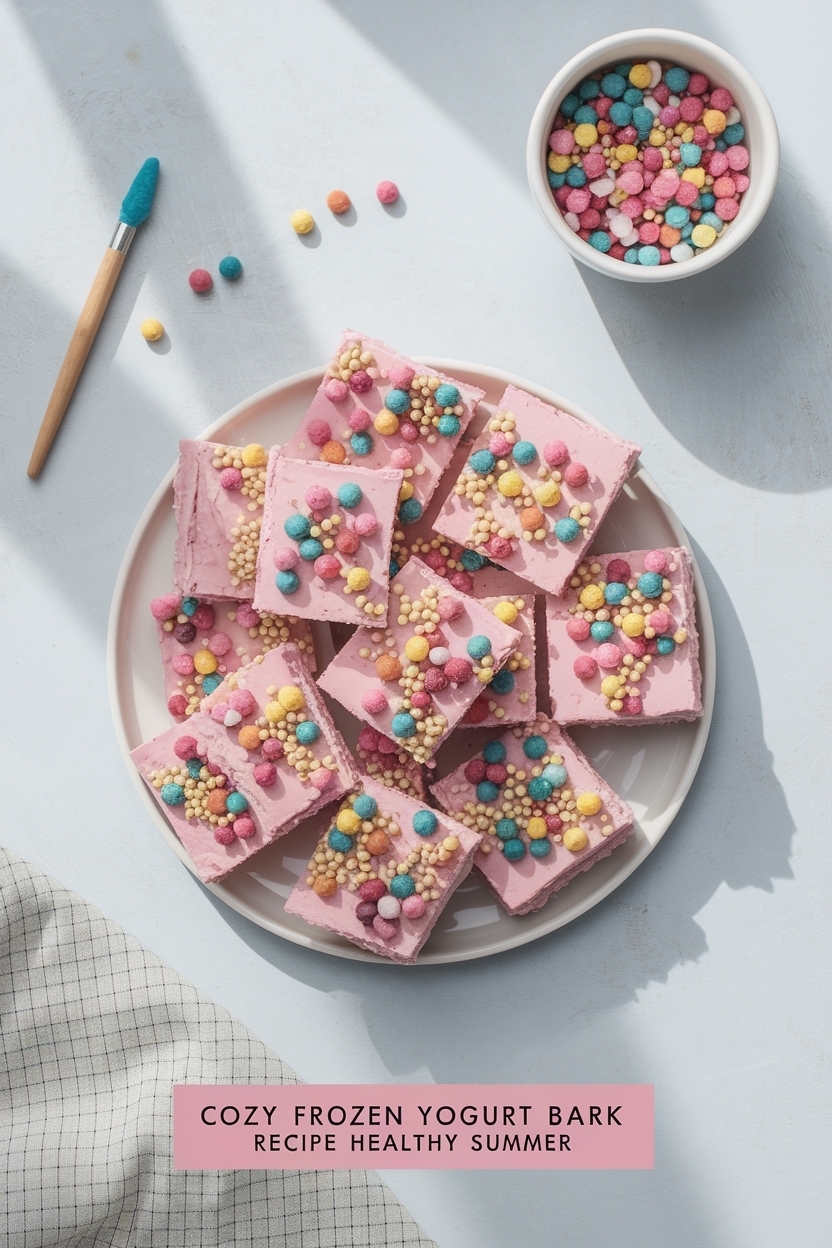 frozen yogurt bark recipe healthy summer