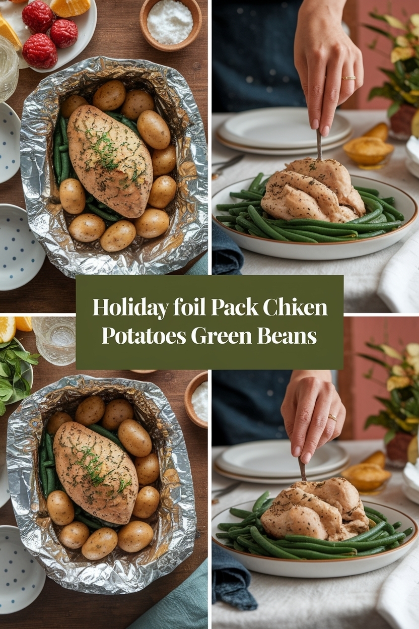 foil pack chicken potatoes green beans