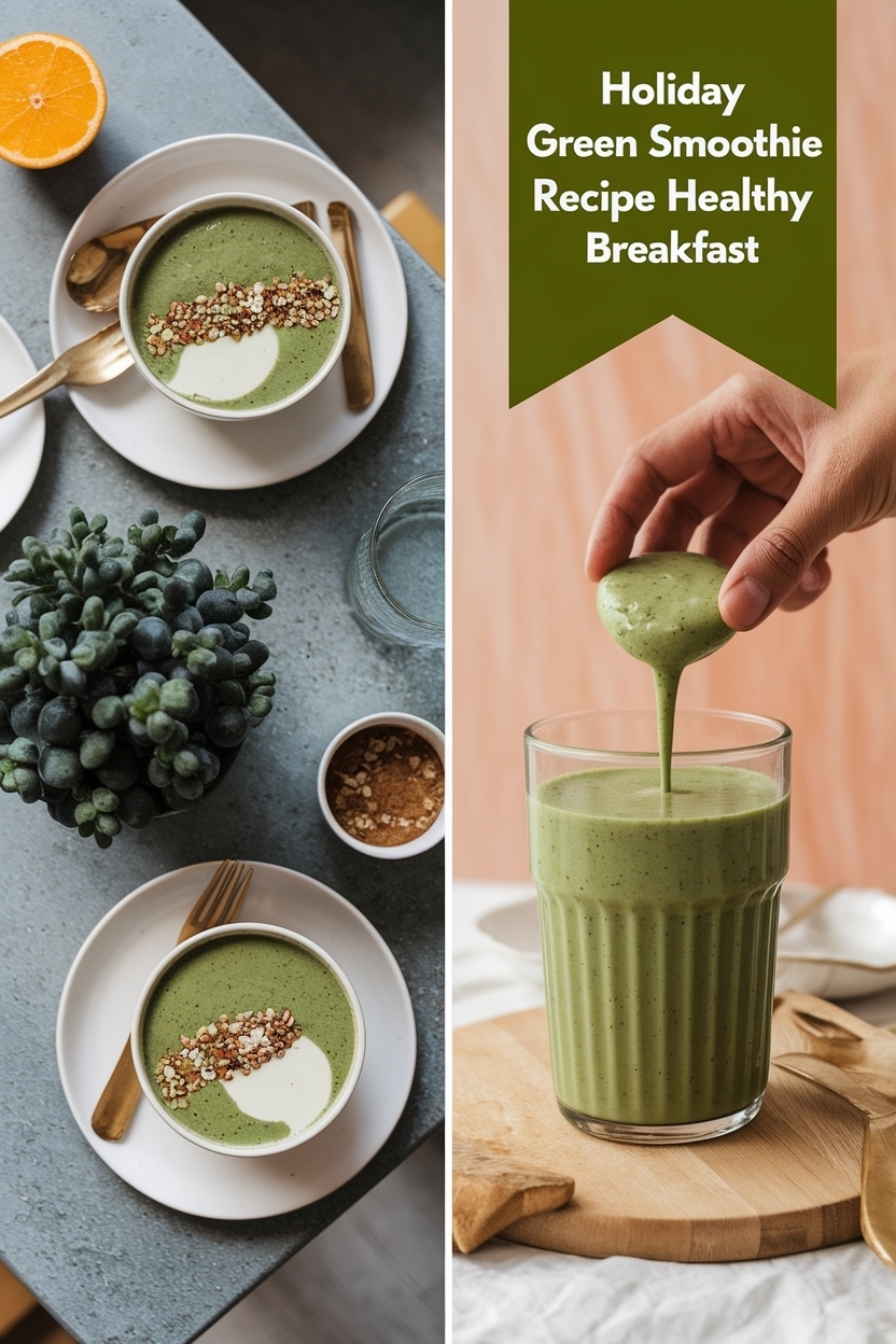 green smoothie recipe healthy breakfast - Extra Photo