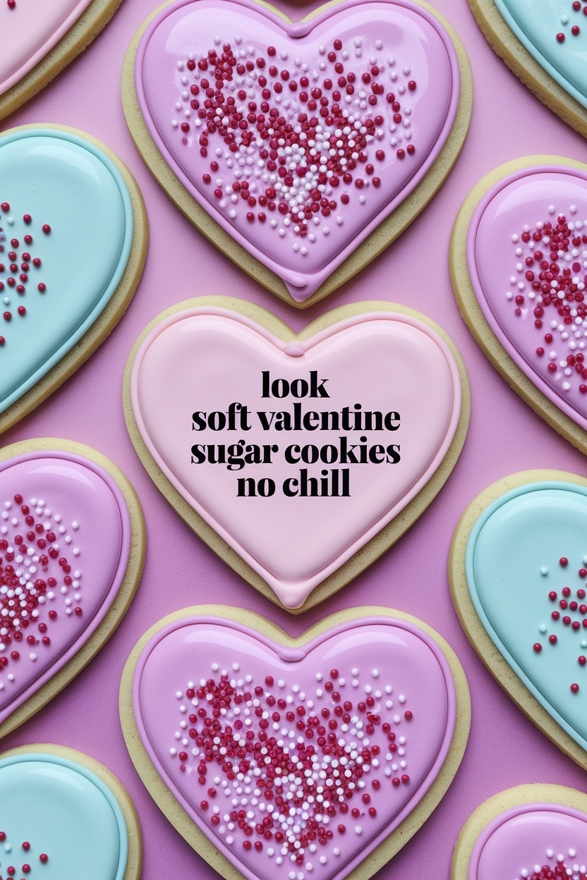 soft valentine sugar cookies no chill - Extra Photo