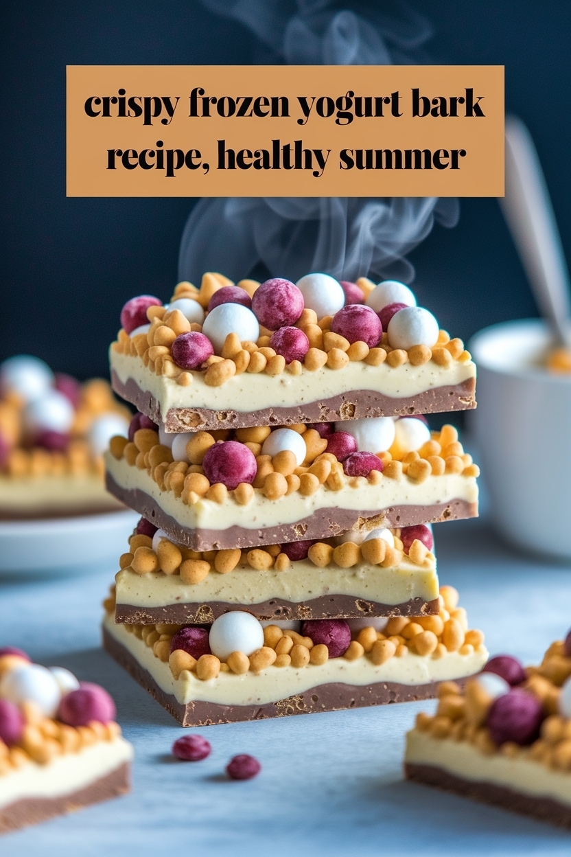 frozen yogurt bark recipe healthy summer