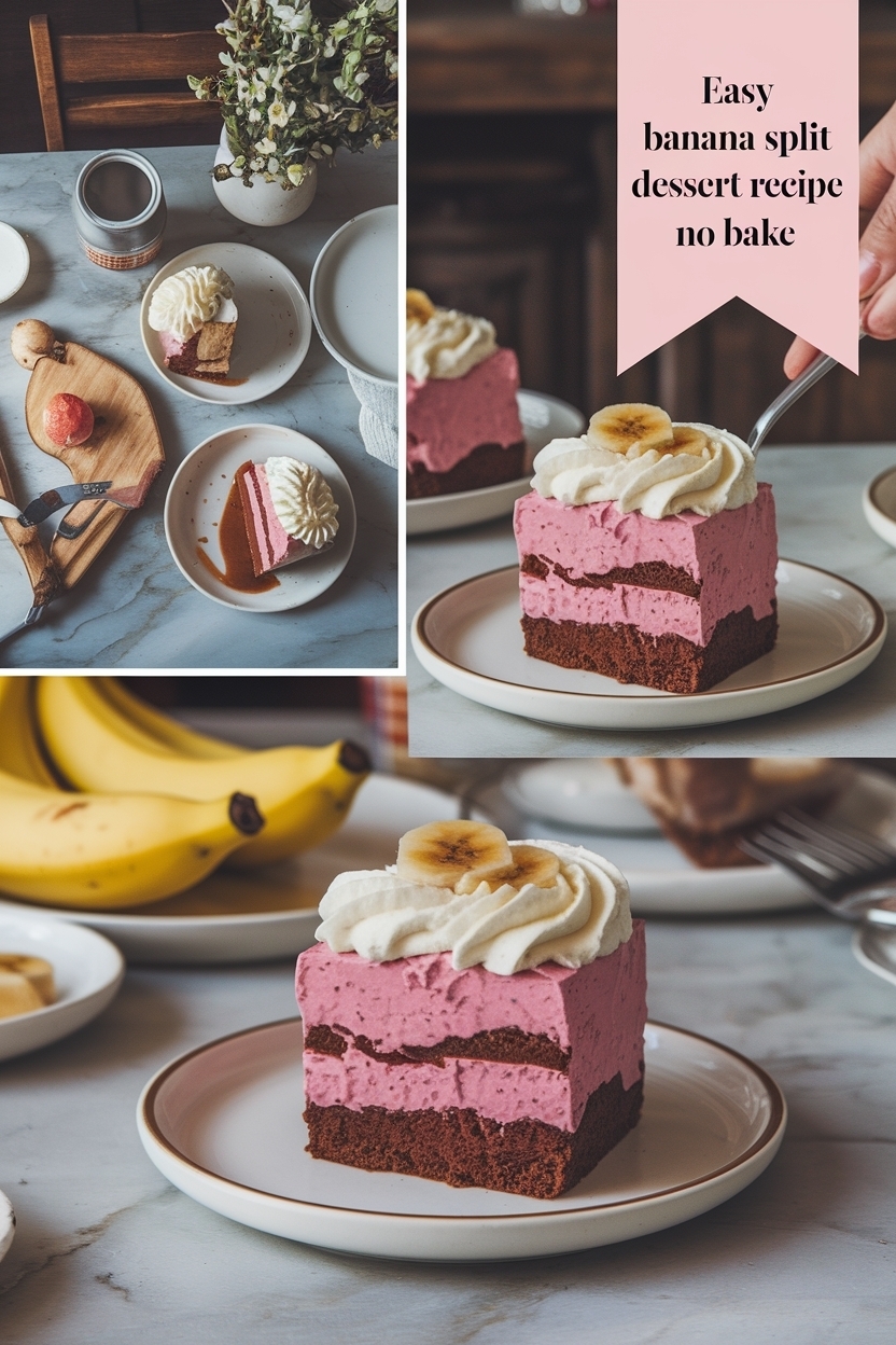 banana split dessert recipe no bake