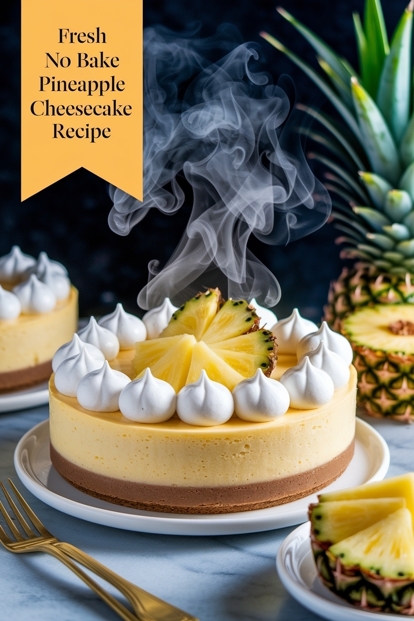 no bake pineapple cheesecake recipe