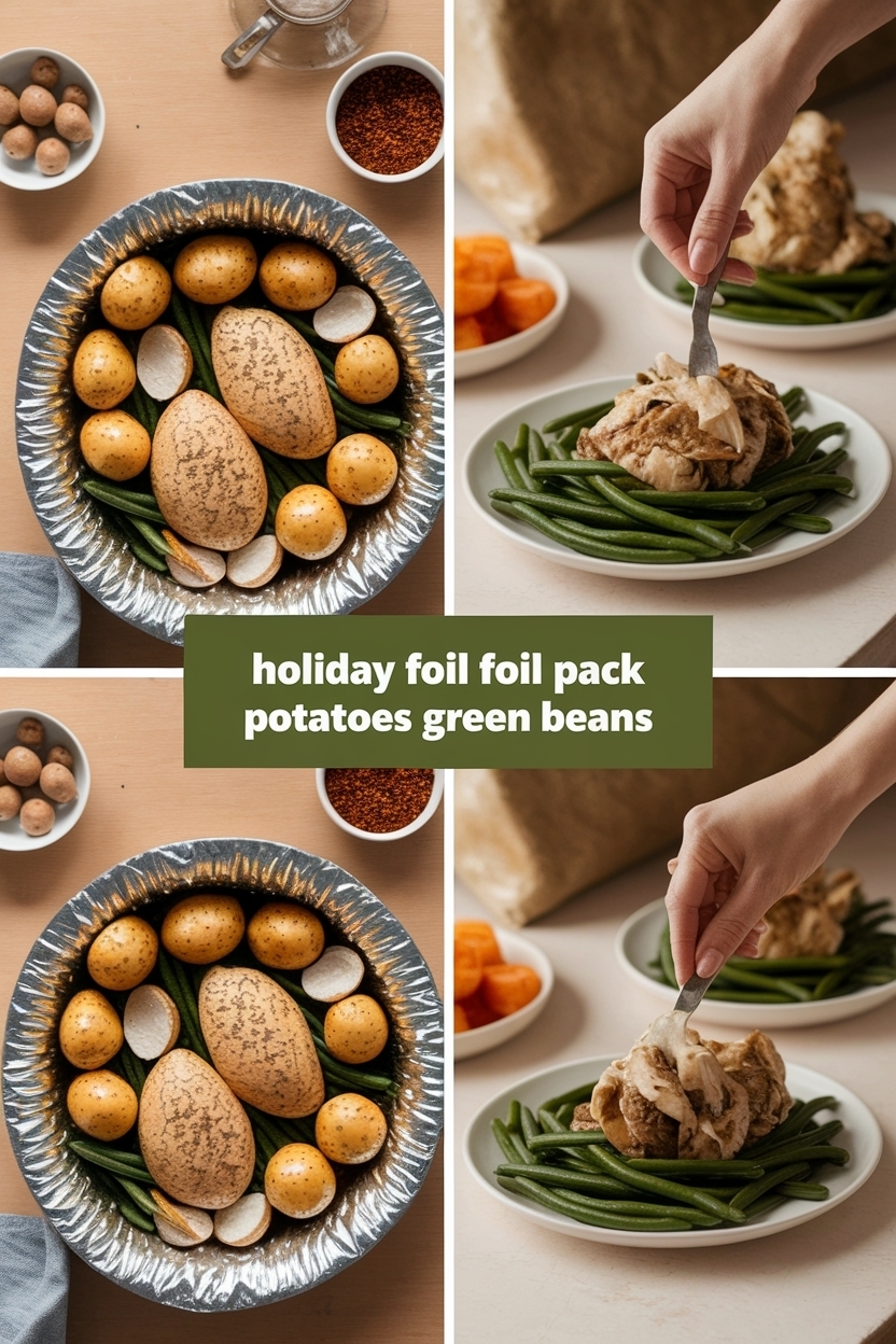 foil pack chicken potatoes green beans