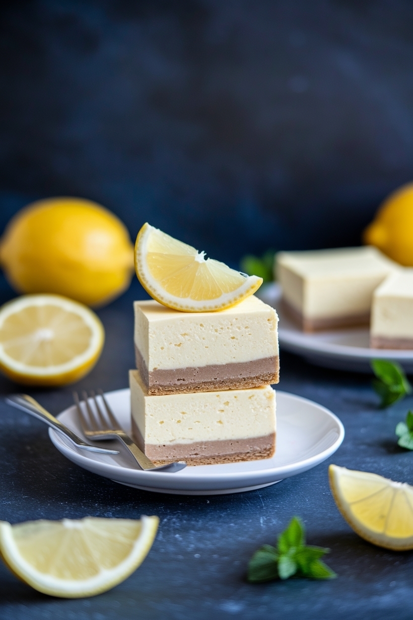 lemon bar cheesecake squares
