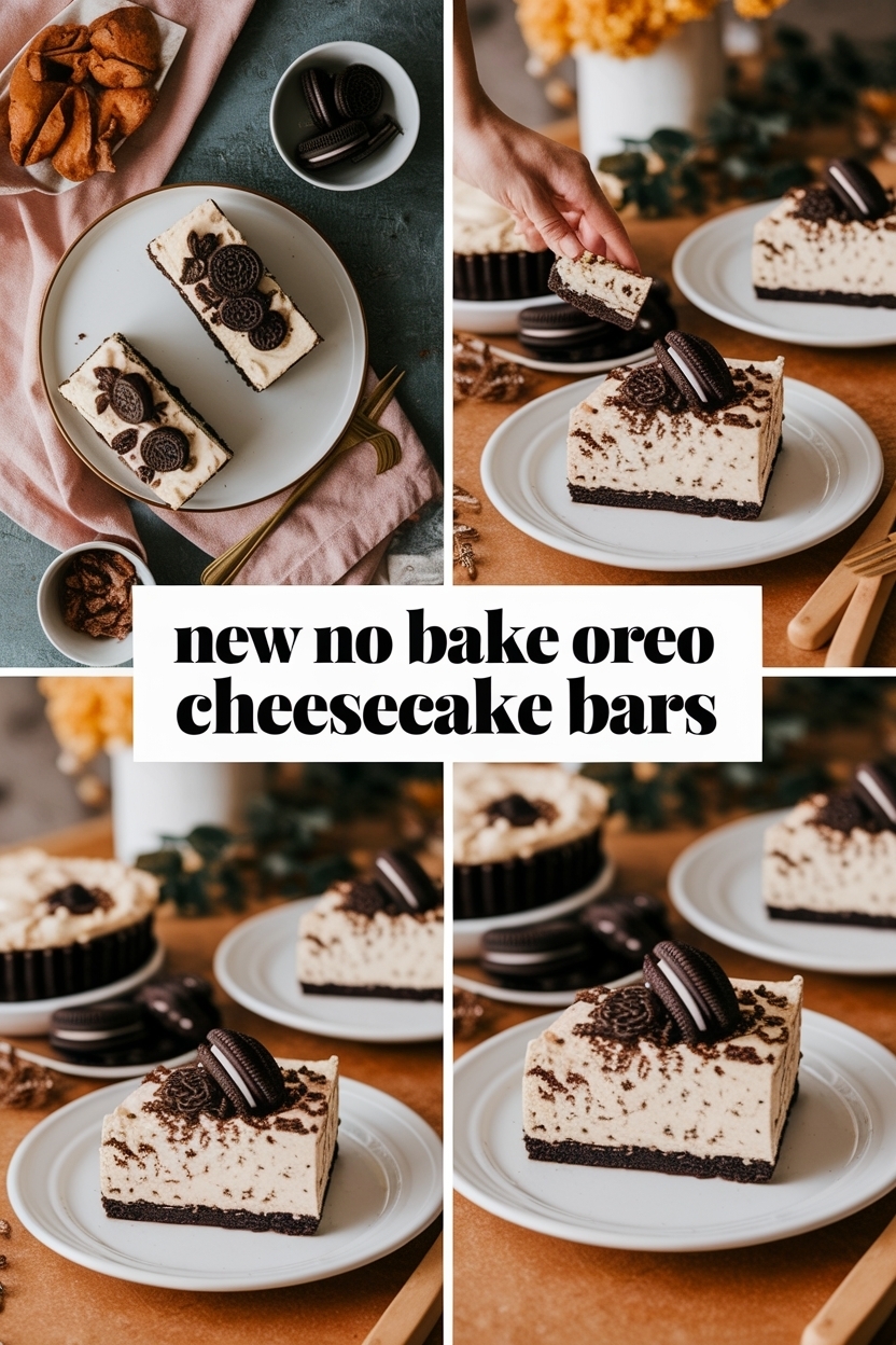 no bake oreo cheesecake bars