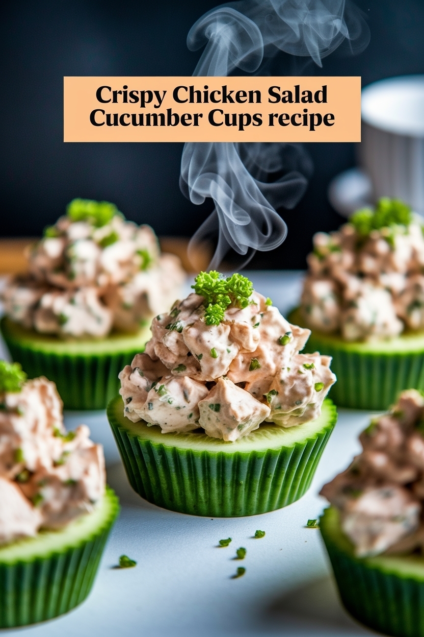 chicken salad cucumber cups recipe