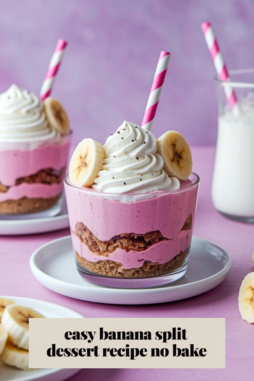 banana split dessert recipe no bake