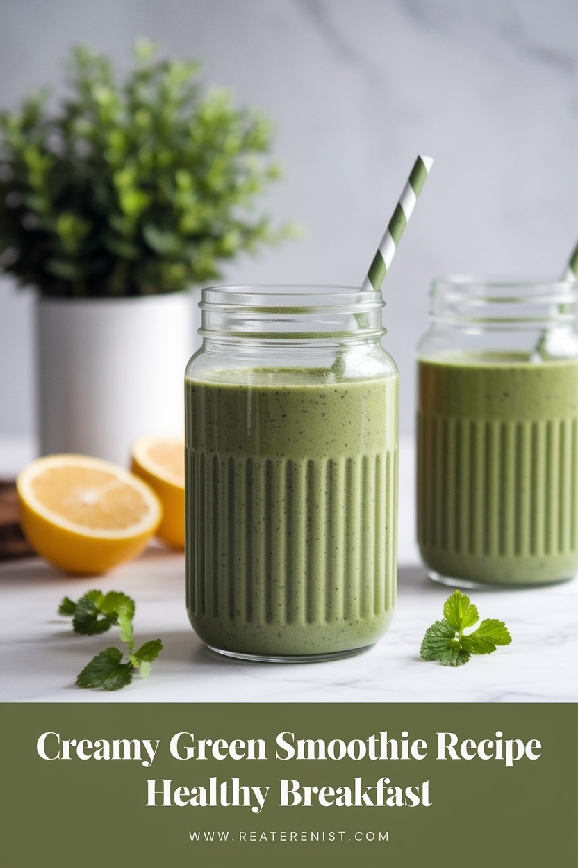 green smoothie recipe healthy breakfast - Extra Photo