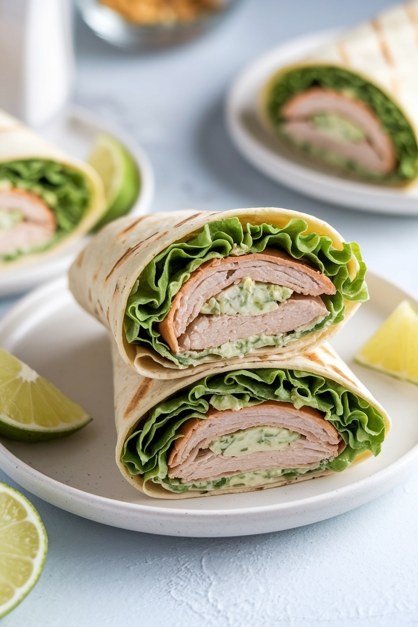 grilled chicken caesar salad wraps