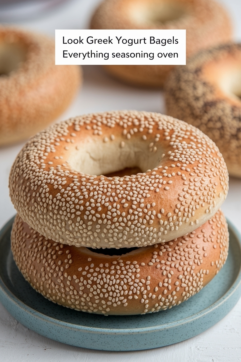 greek yogurt bagels everything seasoning oven