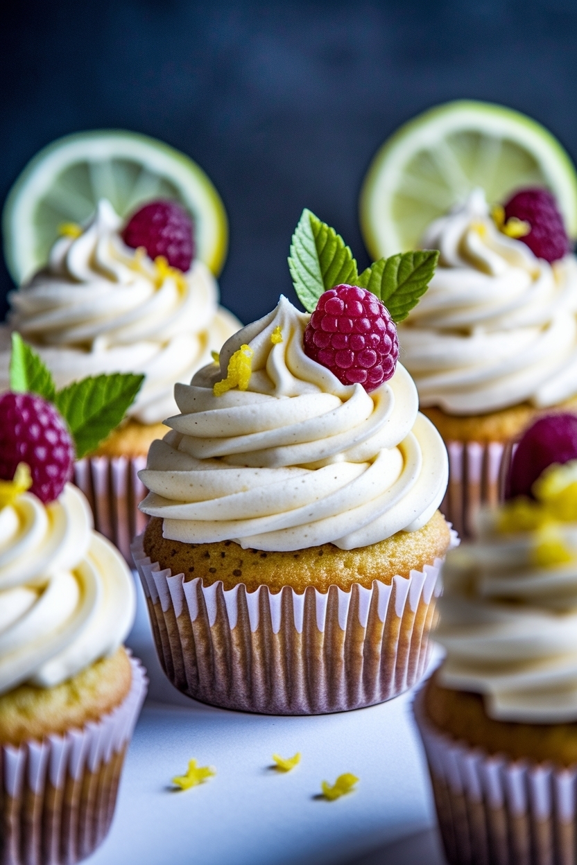 lemon raspberry cupcakes buttercream
