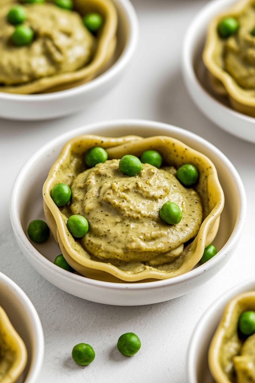 creamy pesto tortellini with peas