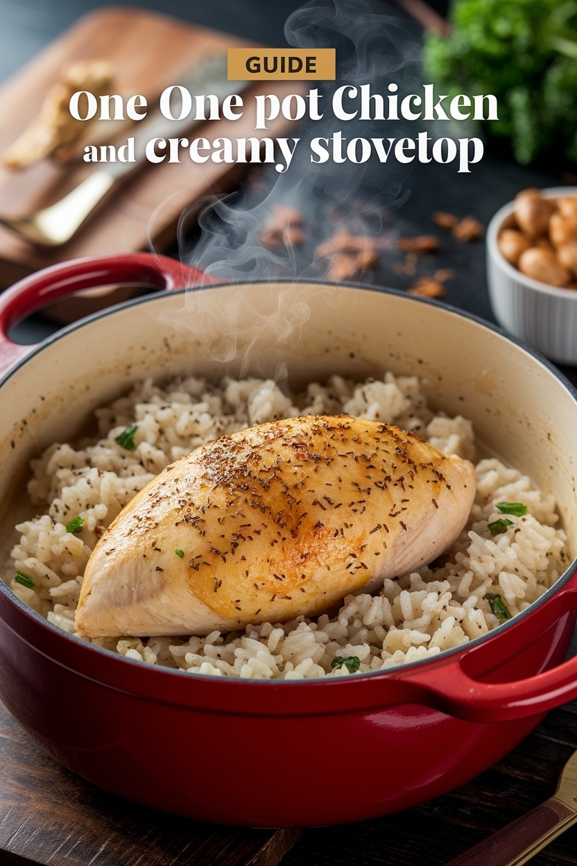 one pot chicken and rice creamy stovetop
