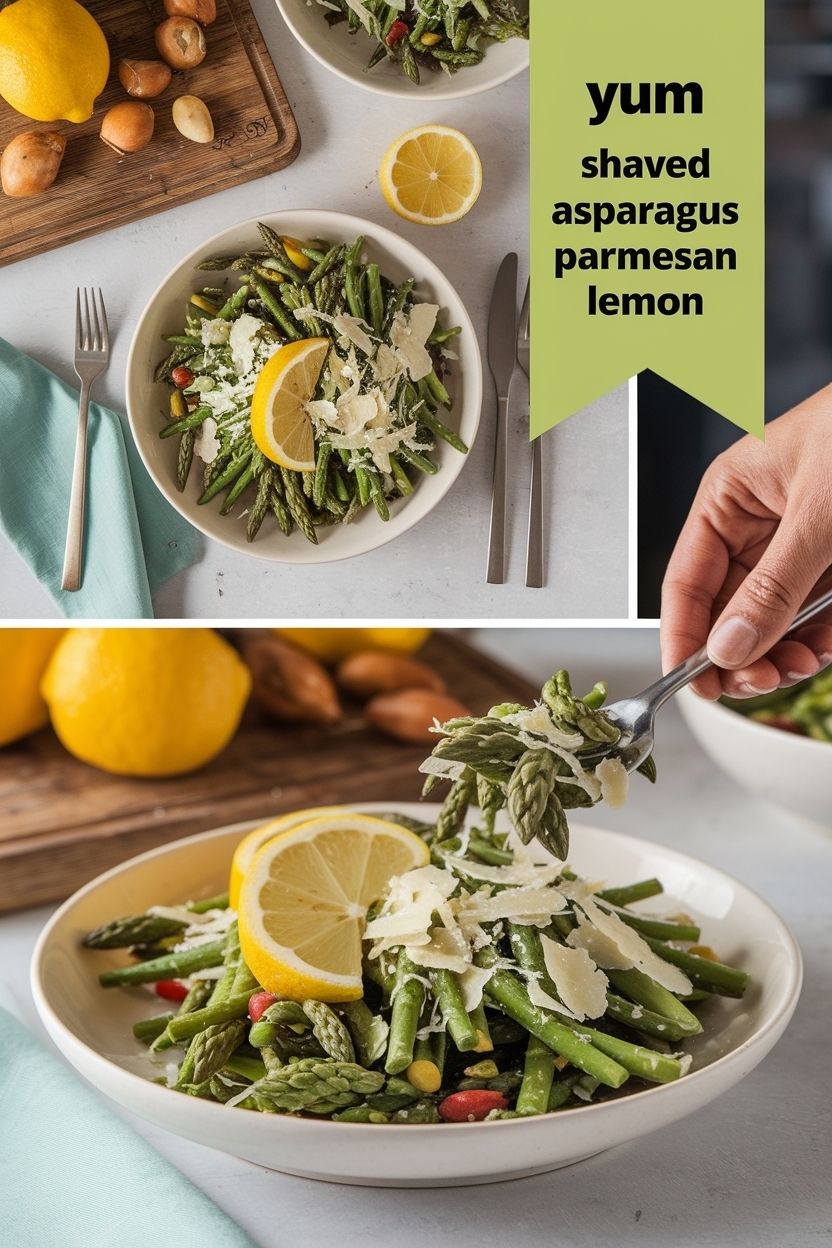 shaved asparagus salad parmesan lemon
