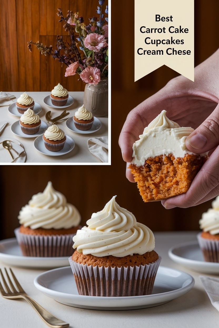 carrot cake cupcakes cream cheese
