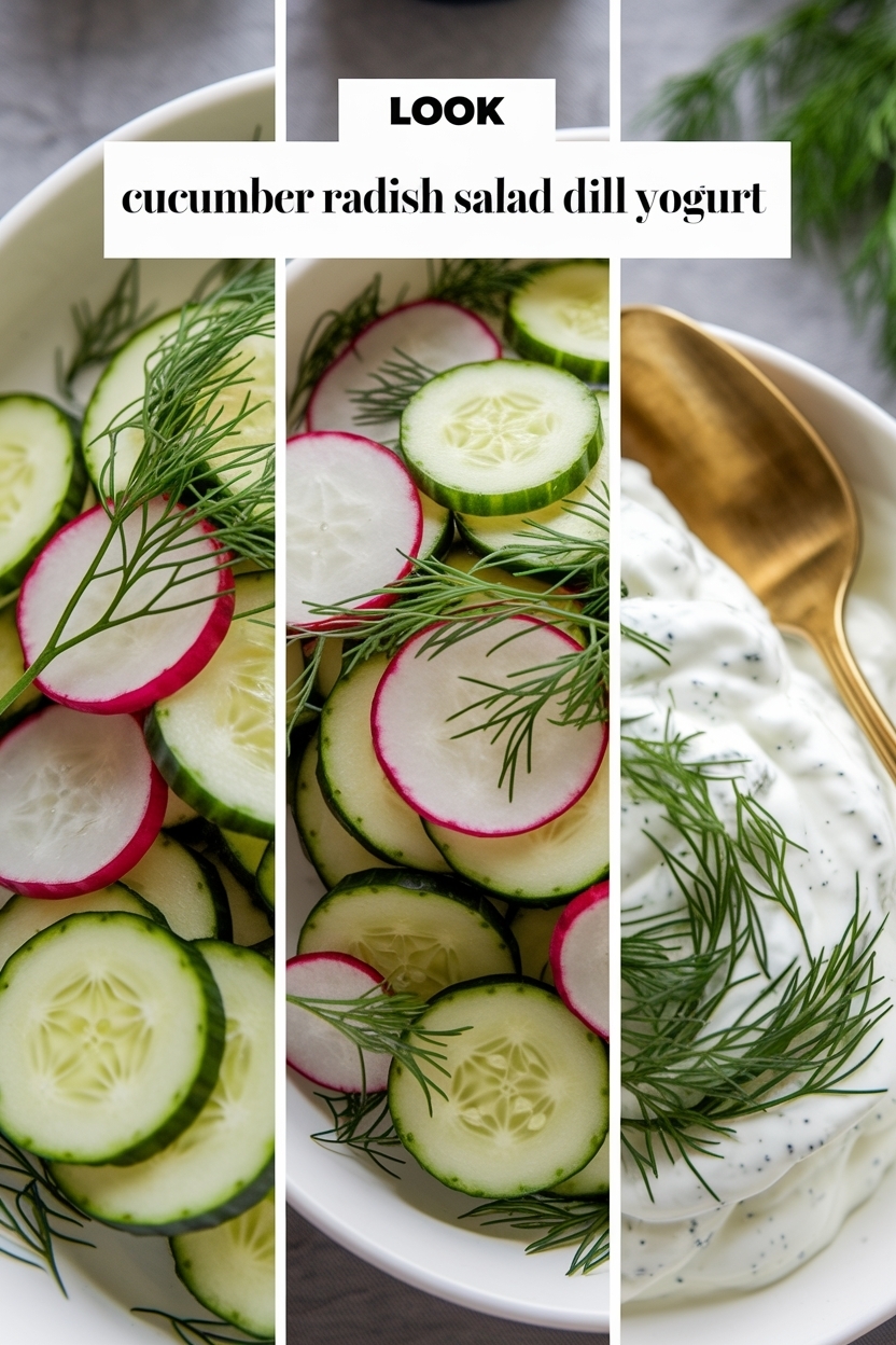cucumber radish salad dill yogurt