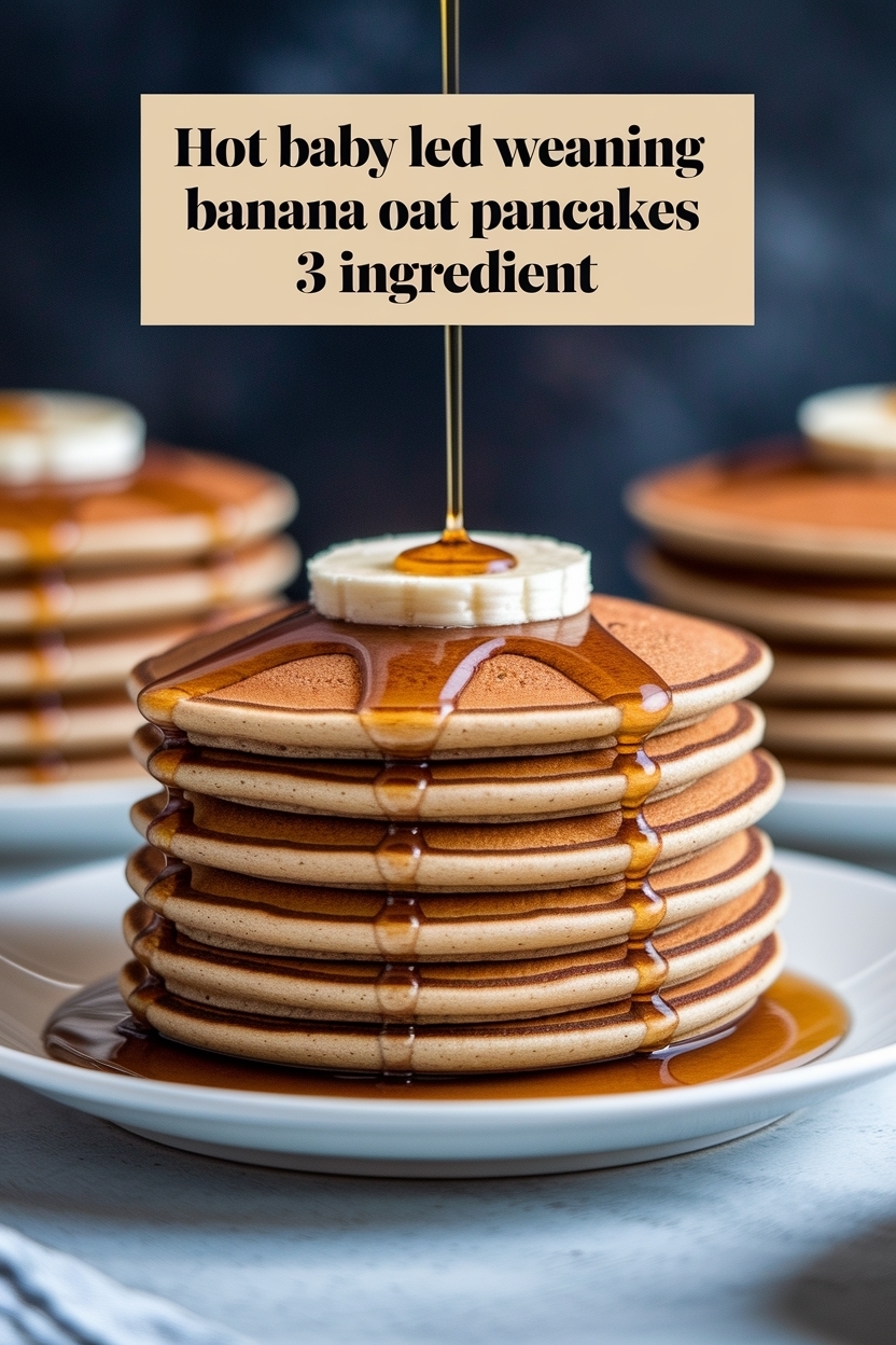 baby led weaning banana oat pancakes 3 ingredient