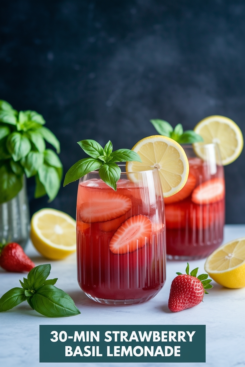 strawberry basil lemonade