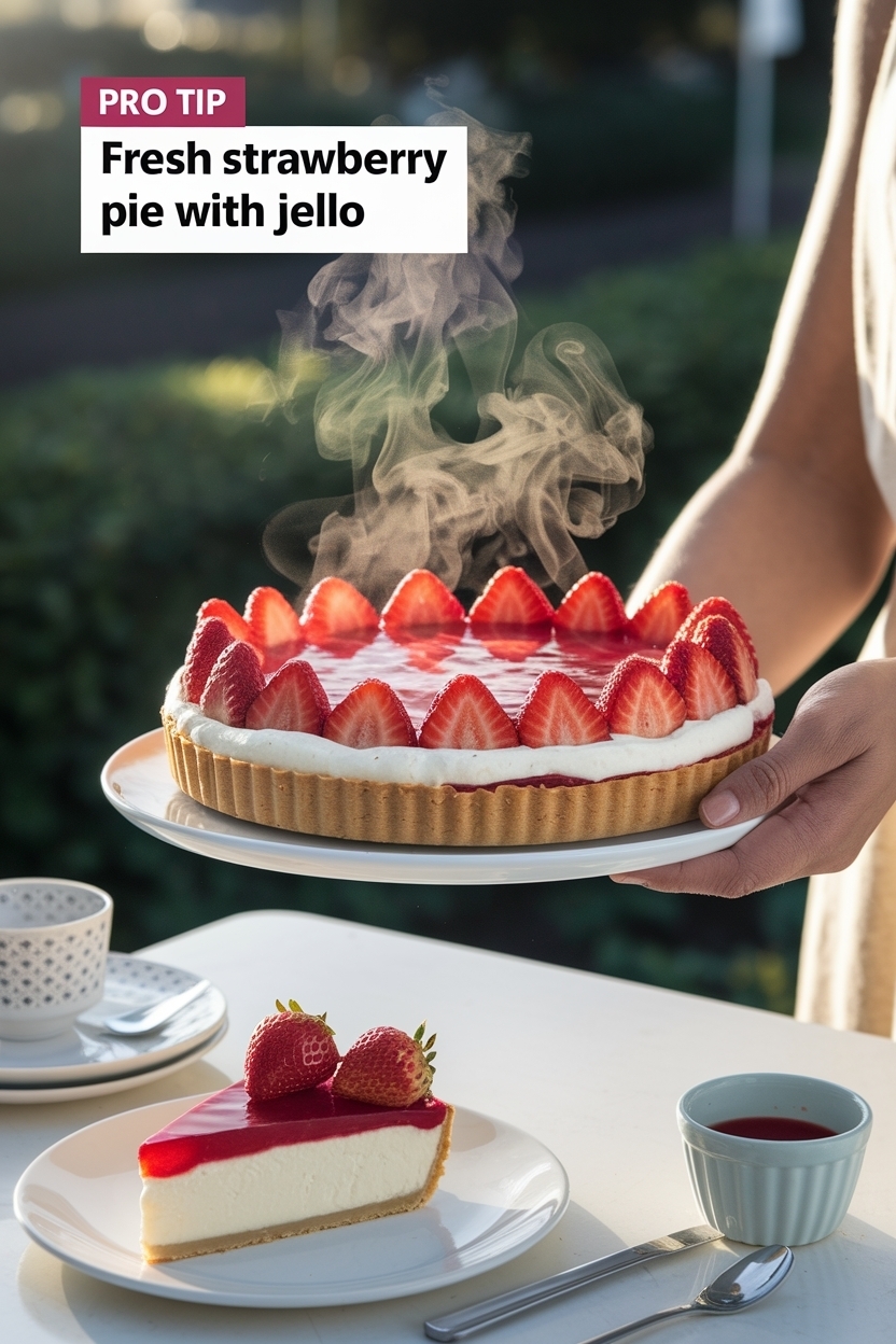 fresh strawberry pie with jello