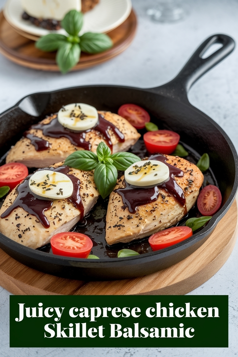 caprese chicken skillet balsamic