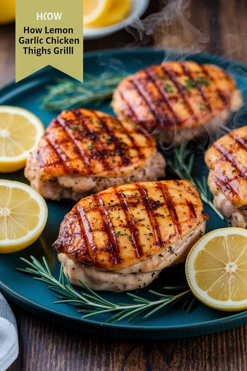 lemon garlic chicken thighs grill