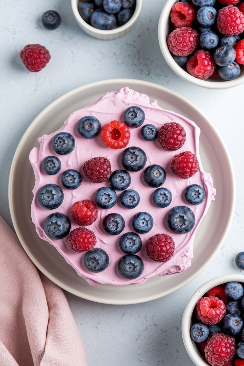 frozen yogurt bark with berries