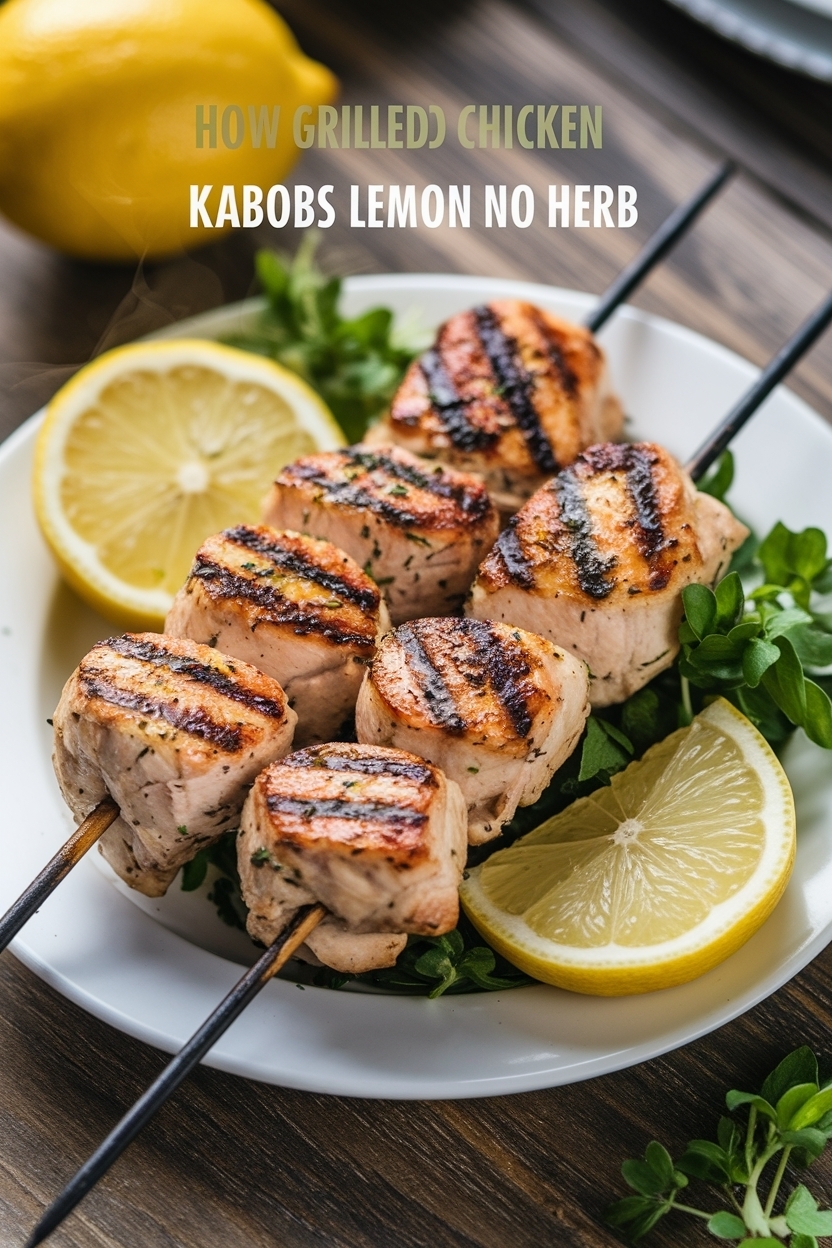 grilled chicken kabobs lemon herb