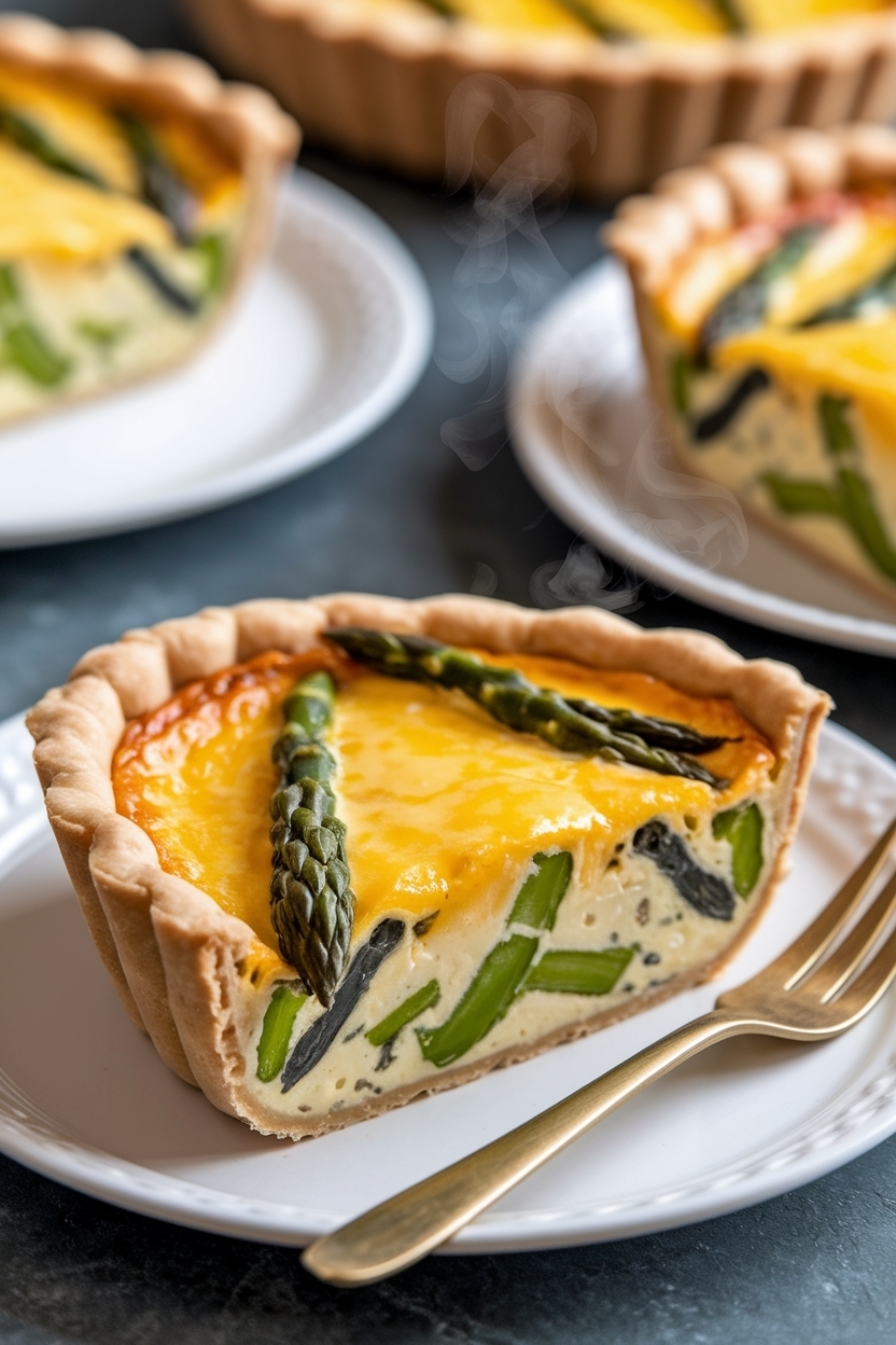 asparagus quiche with gruyere