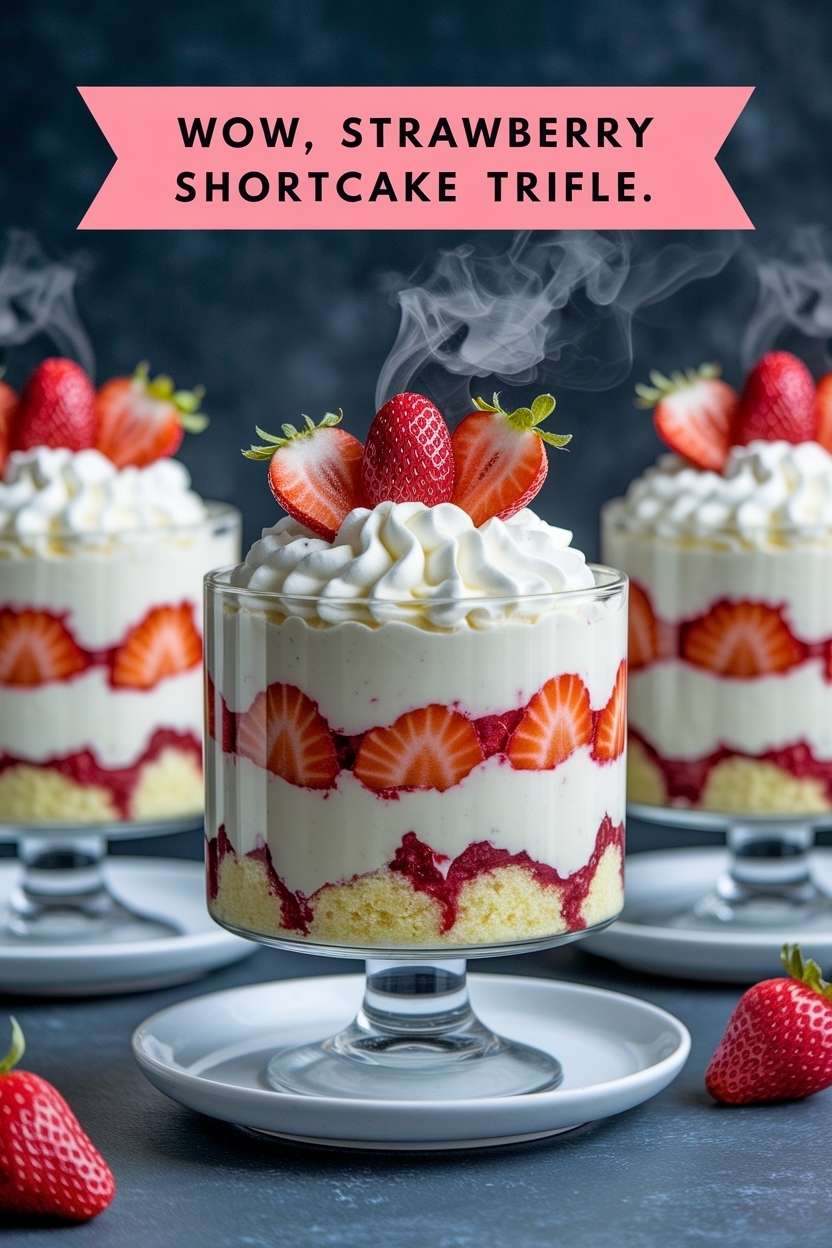 strawberry shortcake trifle