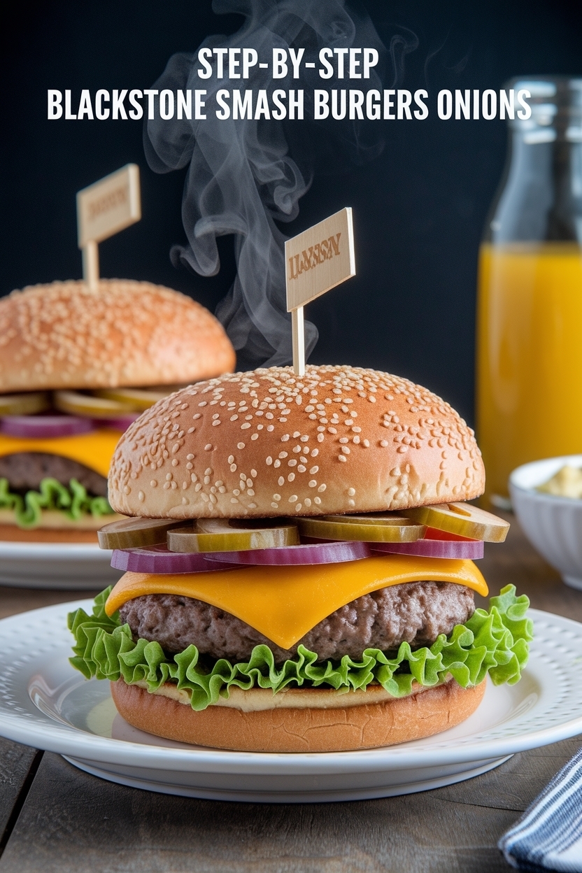blackstone smash burgers onions