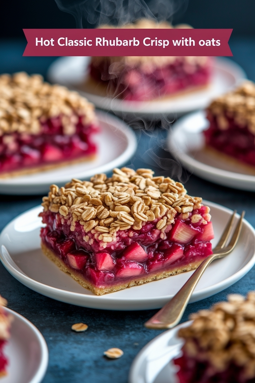 classic rhubarb crisp with oats