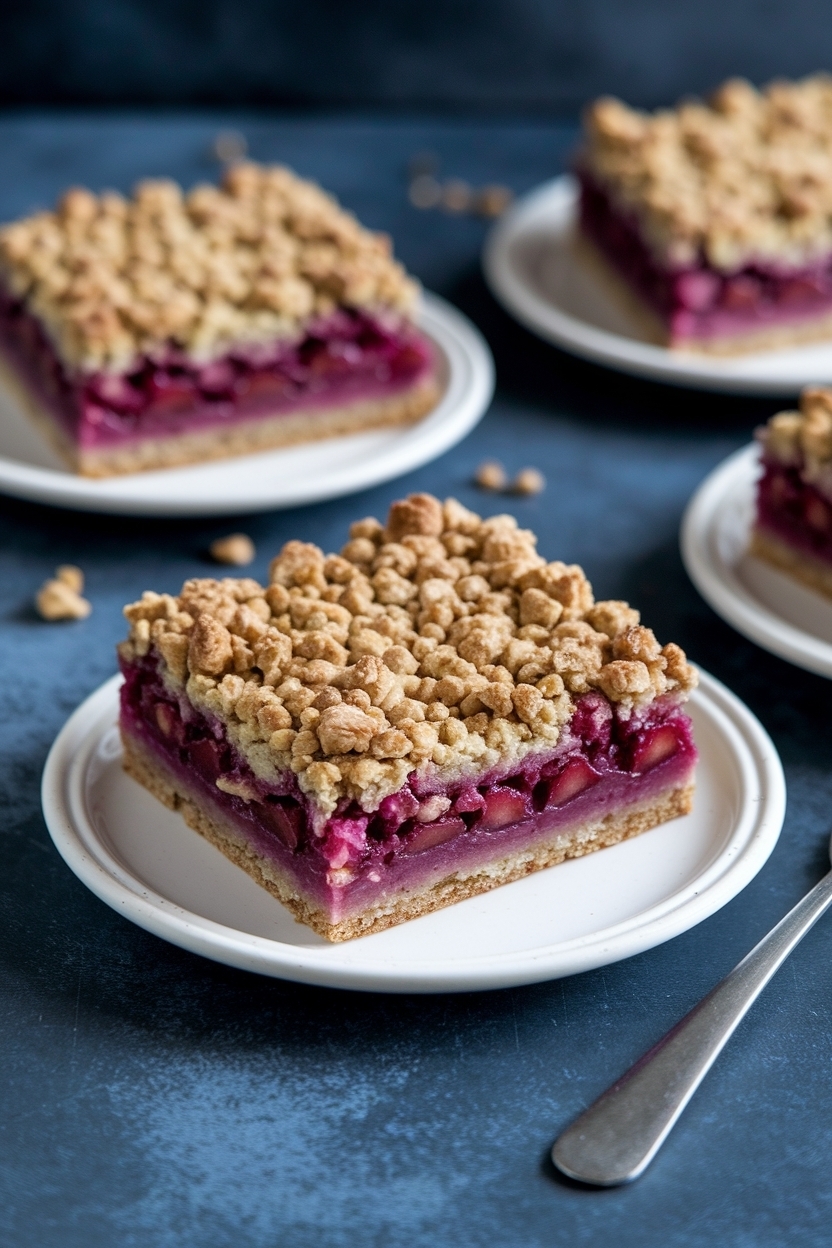 rhubarb crumble bars