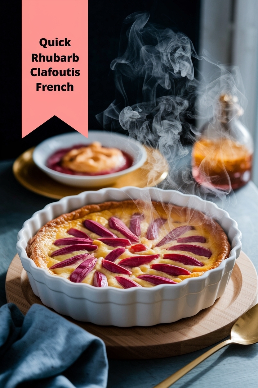 rhubarb clafoutis french