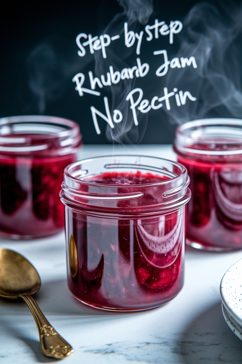 small batch rhubarb jam no pectin