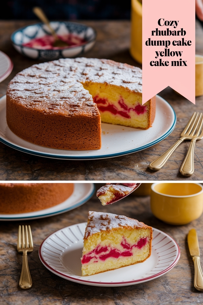 rhubarb dump cake yellow cake mix