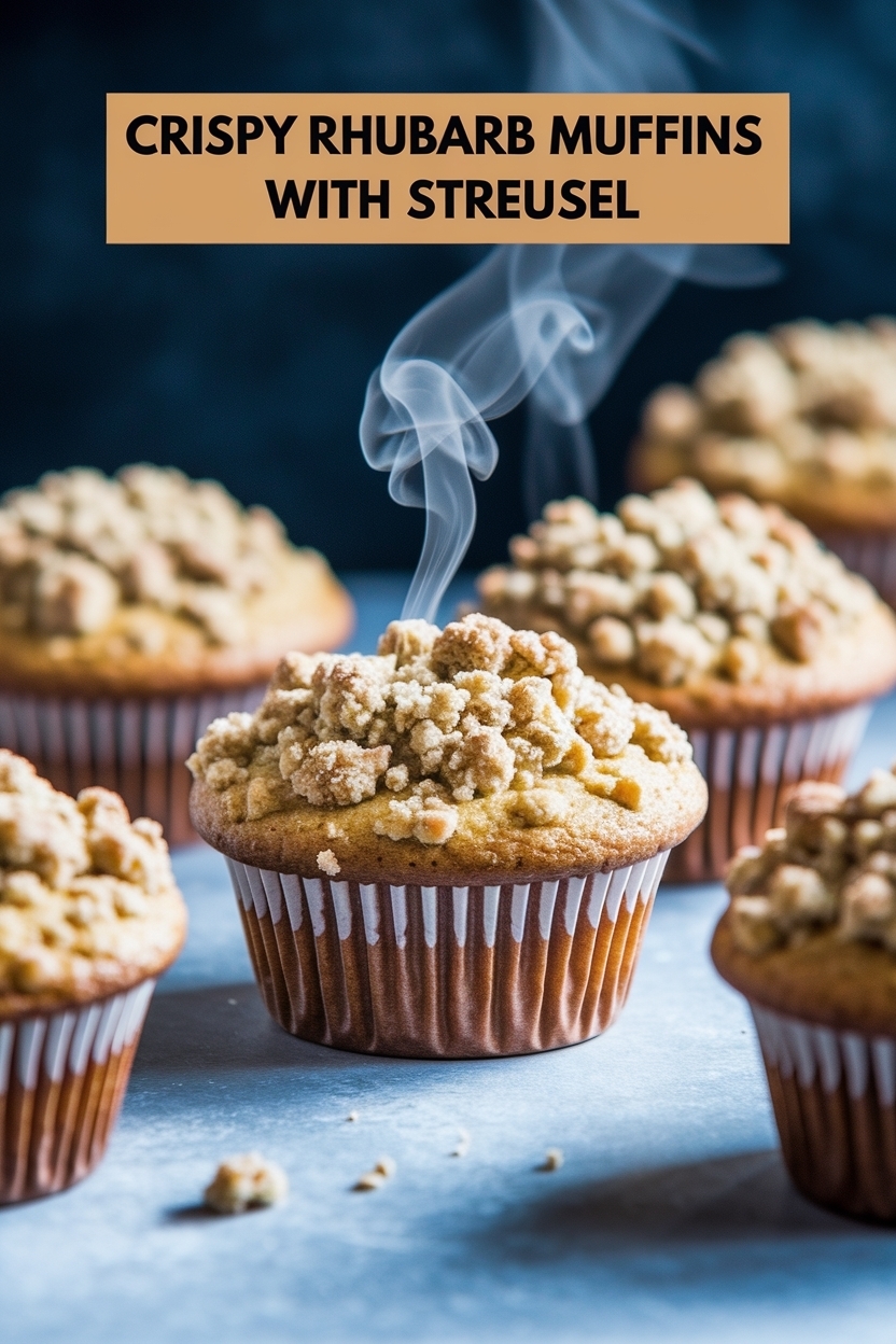 rhubarb muffins with streusel