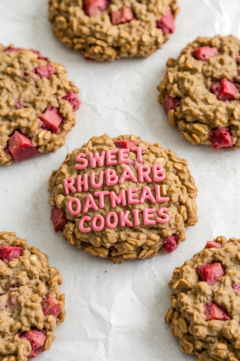 rhubarb oatmeal cookies