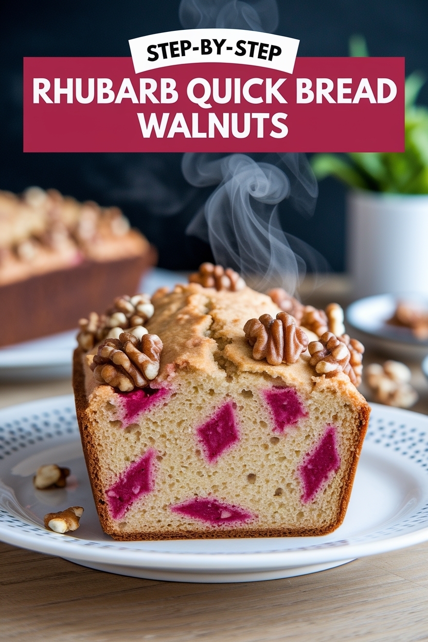 rhubarb quick bread walnuts