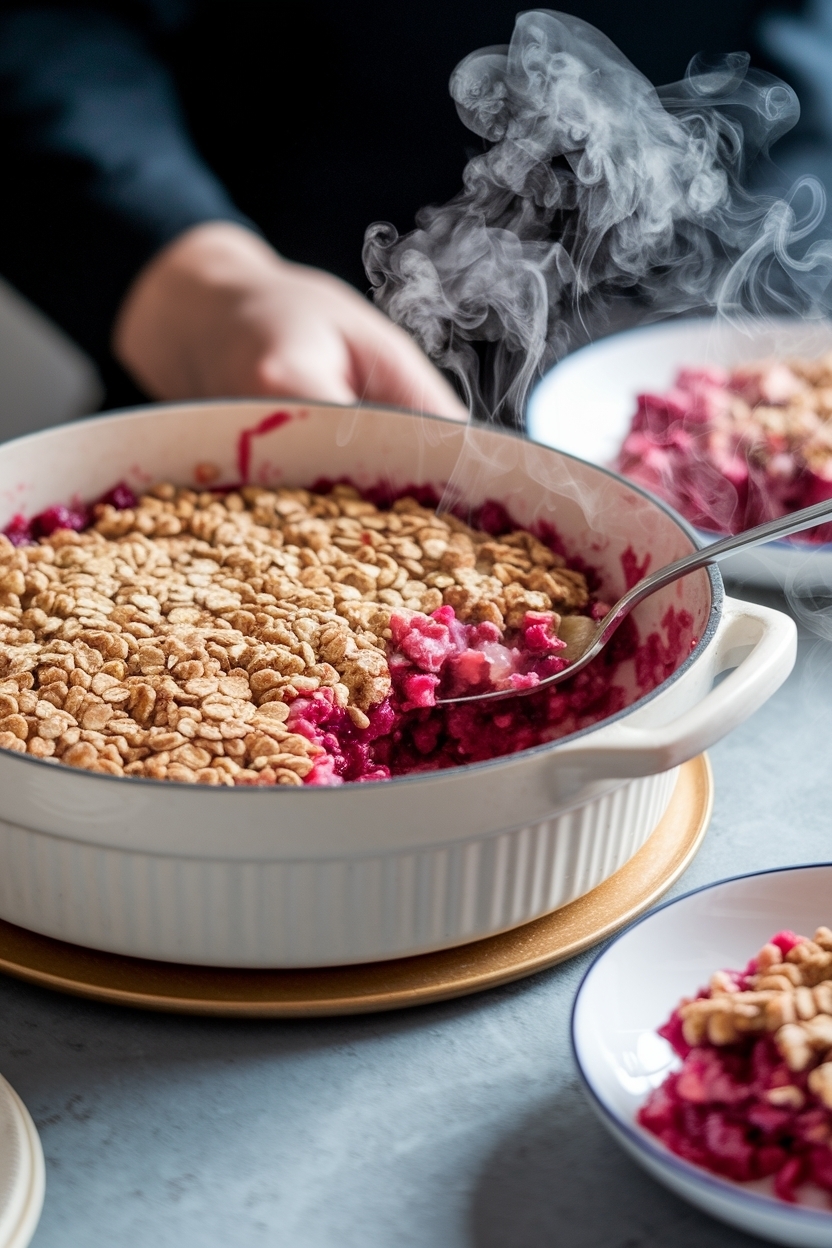 best rhubarb crisp with oats