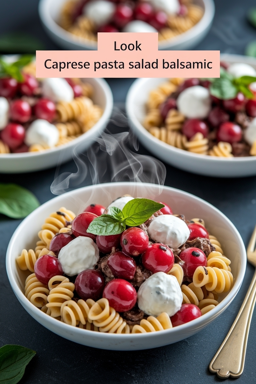 caprese pasta salad balsamic