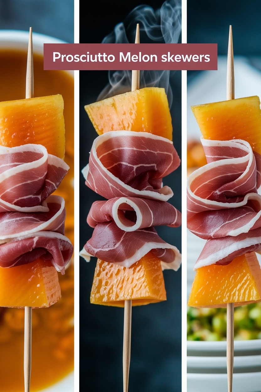 prosciutto melon skewers