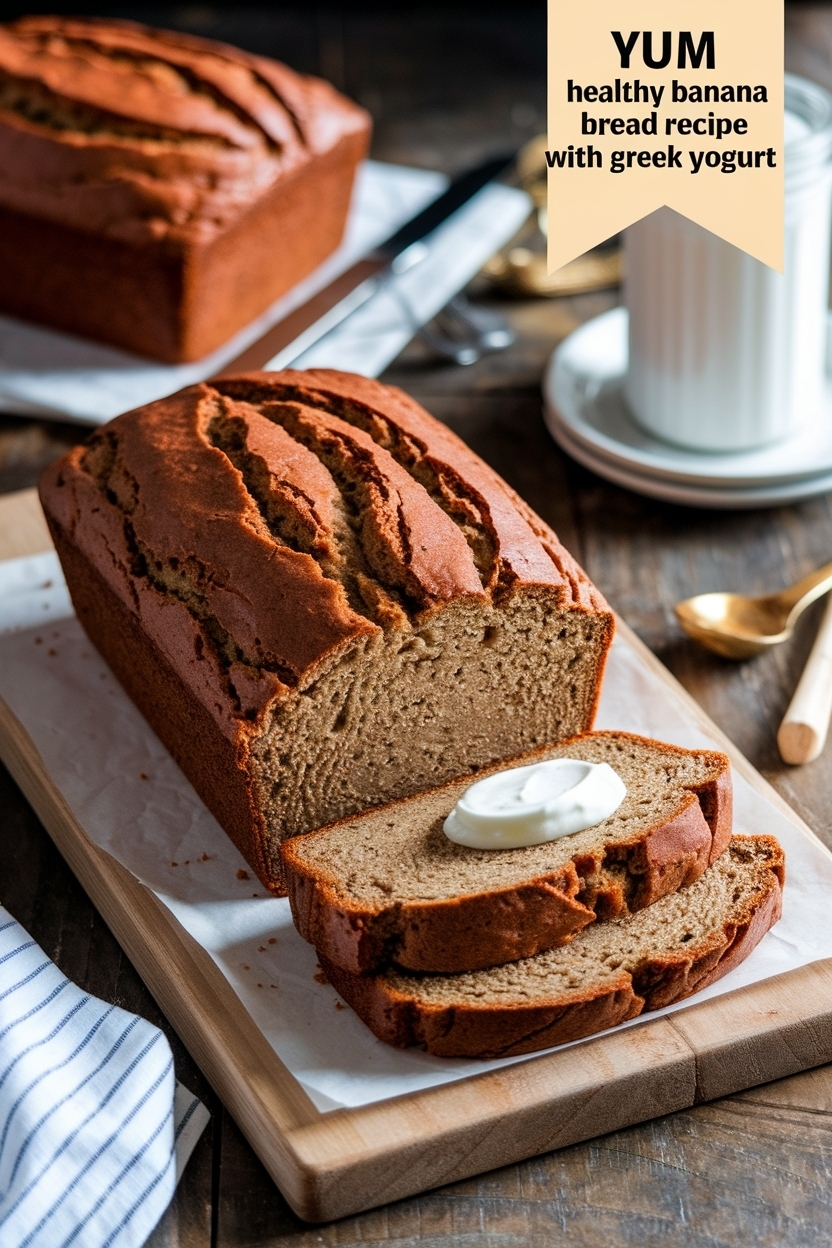 healthy banana bread recipe with greek yogurt